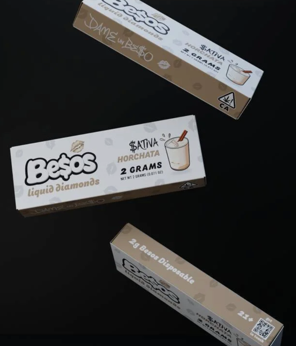 Besos Horchata 2g Disposable Vape Sativa Flavor authentic Besos disposable with smooth horchata taste and premium 2g vape