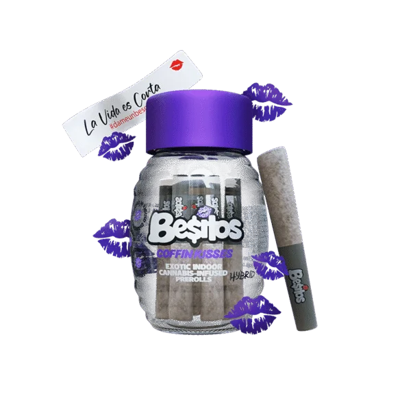 BESOS COFFIN KISSES PREROLL authentic premium preroll in sealed fresh packaging