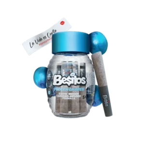 BESOS FROZEN GRAPES PREROLL authentic premium preroll with frozen grape flavor in sealed packaging